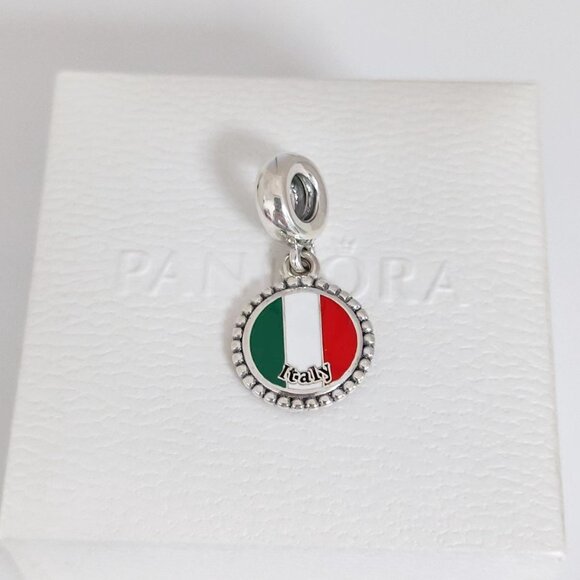 Pandora Italy Flag Exclusive Dangle Charm with box - Picture 6 of 6